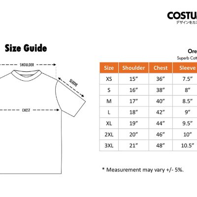 Oren Sport Ct71 Superb Cotton T-Shirt 200Gsm 2024 Size Information X Costumice Design