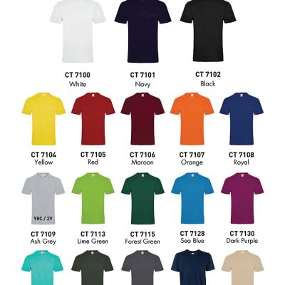 Oren Sport Ct71 Superb Cotton T-Shirt 200Gsm 2024 Color Options X Costumice Design