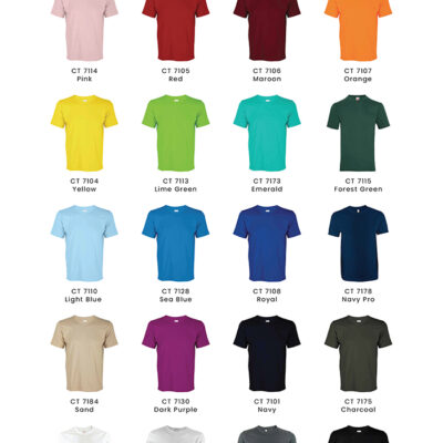 Superb Cotton T-Shirt 200Gsm (Oren Sport Ct71) 8 Oren Sport Ct71 Superb Cotton T-Shirt 200Gsm 2026 Color Options X Costumice Design