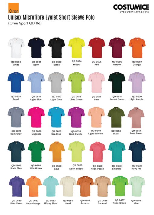 Oren-Sport-Qd06-Unisex-Microfibre-Eyelet-Short-Sleeve-Polo-2025-Color-Options-X-Costumice-Design