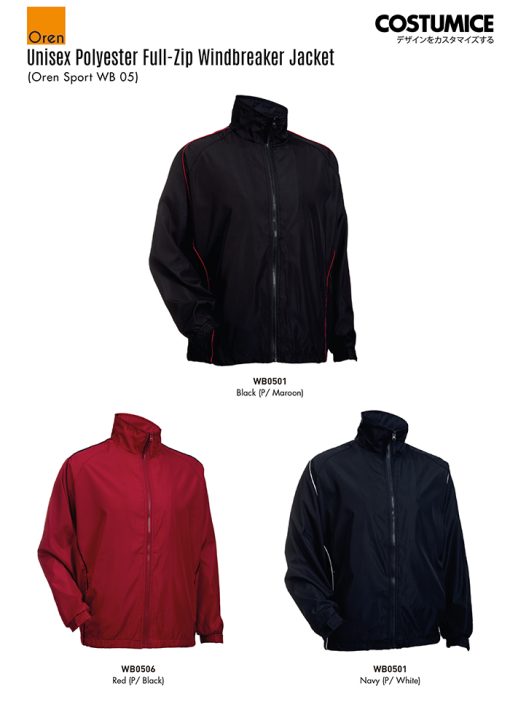 Oren-Sport-Wb05-Unisex-Polyester-Full-Zip-Windbreaker-Jacket-2024-2025-Color-Options-X-Costumice-Design