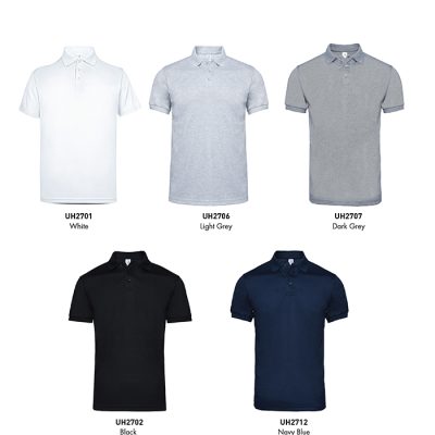 Ultifresh-Uh27-Double-Pique-Premium-Polo-220Gsm-2024-Color-Options-X-Costumice-Design Customized Premium Polo Shirt