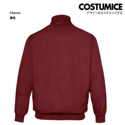 Costumice Design Bomber Zip Up Jacket Maroon B