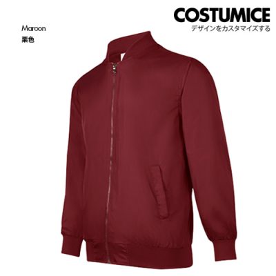 Costumice Design Bomber Zip Up Jacket Maroon S