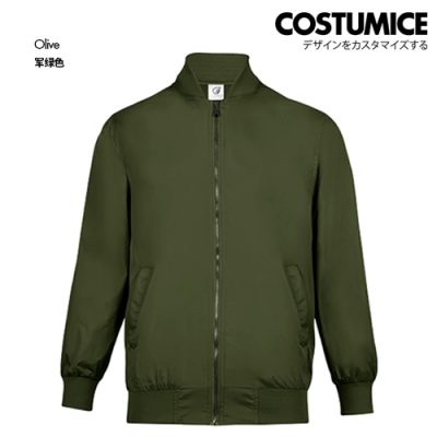 Costumice Design Bomber Zip Up Jacket Olive F