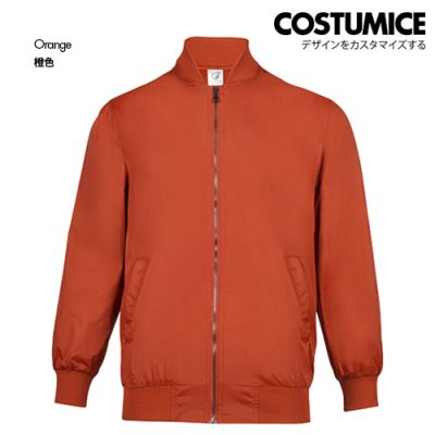 Costumice Design Bomber Zip Up Jacket Orange F