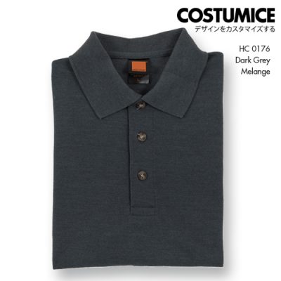 Costumice Design Honeycomb Cotton Polo Dark Grey Melange