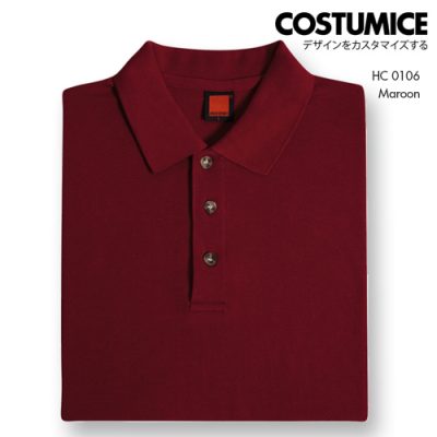 Costumice Design Honeycomb Cotton Polo Maroon