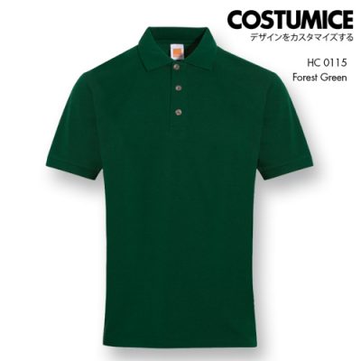 Costumice Design Honeycomb Cotton Polo Forest Green