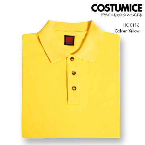 Costumice Design Honeycomb Cotton Polo Golden Yellow