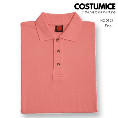 Costumice Design Honeycomb Cotton Polo Peach