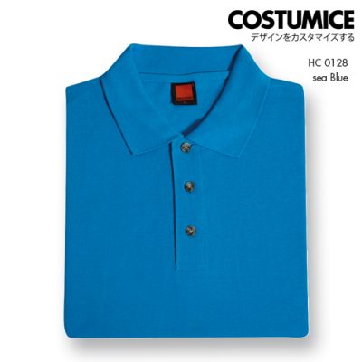 Costumice Design Honeycomb Cotton Polo Sea Blue