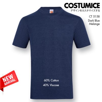 Costumice Design Comfy Cotton T Shirt Dark Blue Melange