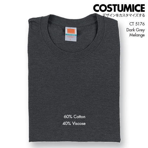 Costumice Design Comfy Cotton T Shirt Dark Grey Melange