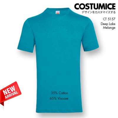 Costumice Design Comfy Cotton T Shirt Deep Lake Melange