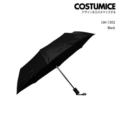 Costumice Design Foldable Auto Umbrella With Pouch Um1302 Black