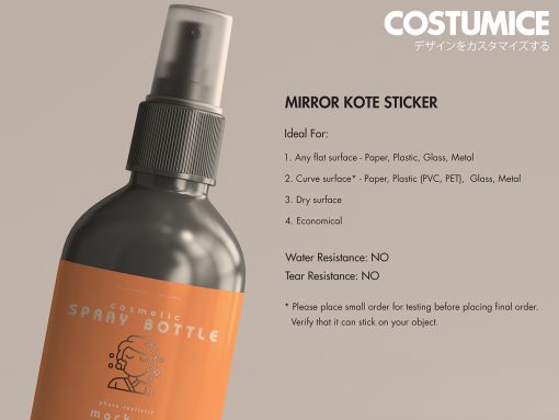 Costumice Design Mirror Kote Sticker Specifications 1