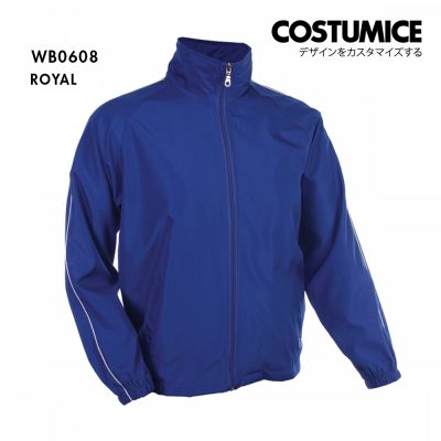 Costumice Design Lightweight Weather Resistant Windproof Microfibre Windbreaker Royal
