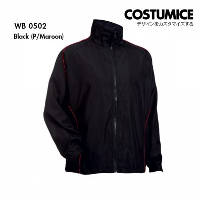 Costumice Design Lightweight Weather Resistant Windproof Microfibre Windbreaker Wb0502 Black