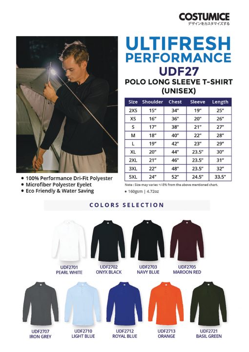 Dri-Fit Long Sleeve Polo Costumice Design