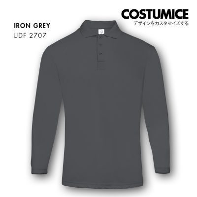 Dri Fit Long Sleeve Polo Udf2707 Iron Grey
