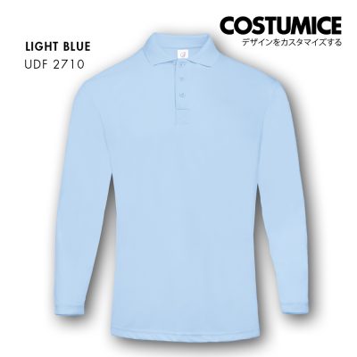 Dri Fit Long Sleeve Polo Udf2710 Light Blue