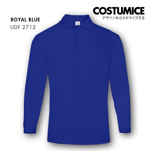 Dri Fit Long Sleeve Polo Udf2712 Royal Blue
