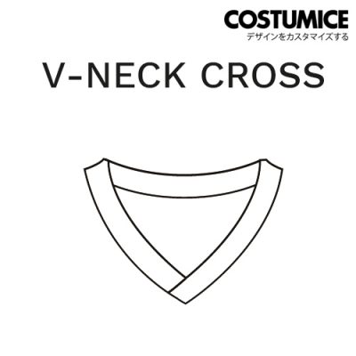 Sublimation Printing T Shirt Collar V Neck Cross Costumice Design