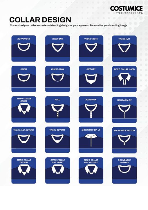 Sublimation Printing Collar Type Selection 2024 X Costumice Design Lr