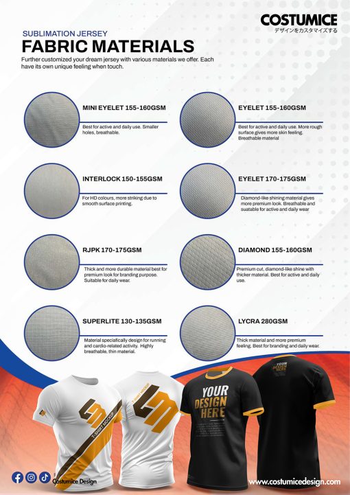 Sublimation Printing Fabric Selection 2024 X Costumice Design Lr 1