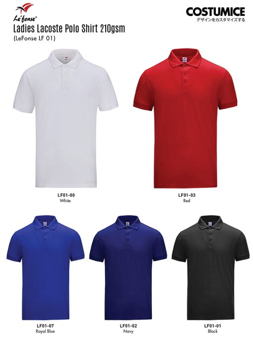 Lefonse-Lf01-Ladies-Lacoste-Polo-Shirt-210Gsm-2024-Color-Options-X-Costumice-Design