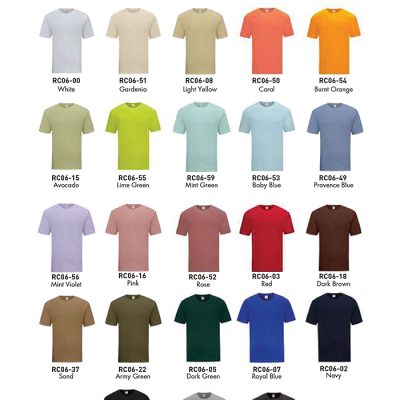 Lefonse Rc06 Regular Round Neck T-Shirt Cotton Interlock 220Gsm 2024 Color Options X Costumice Design