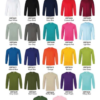 Ultifresh Udf26 Crewneck Dri-Fit Long Sleeve Tee 2024 Color Options X Costumice Design