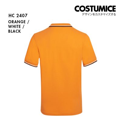 Unisex Cvc Cotton Tipped Collar Cuff Short Sleeve Polo Shirt Costumice Design X Oren Hc24 Orange B