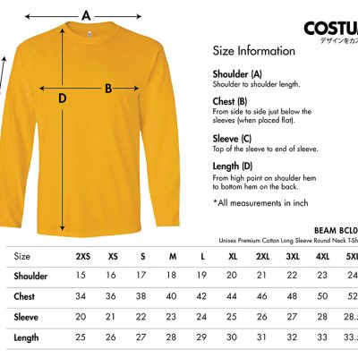 Custom Long Sleeve T Shirt Costumice Design