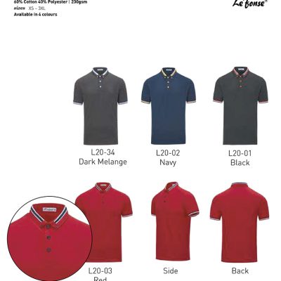 Premium Lacoste Polo Tee 230Gsm Costumice Design X Lefonse L2000 Color Options