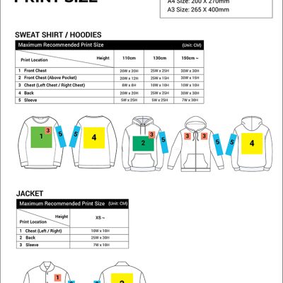Full Color Hd Print 24 Recommended Print Size (Sweat Shirt Hoodies Jacket)