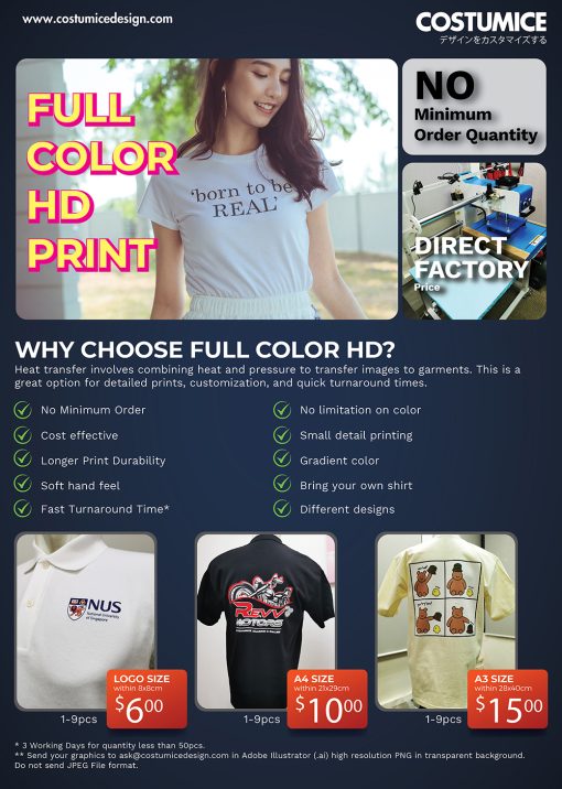 Full Color Hd Print X Costumice Design