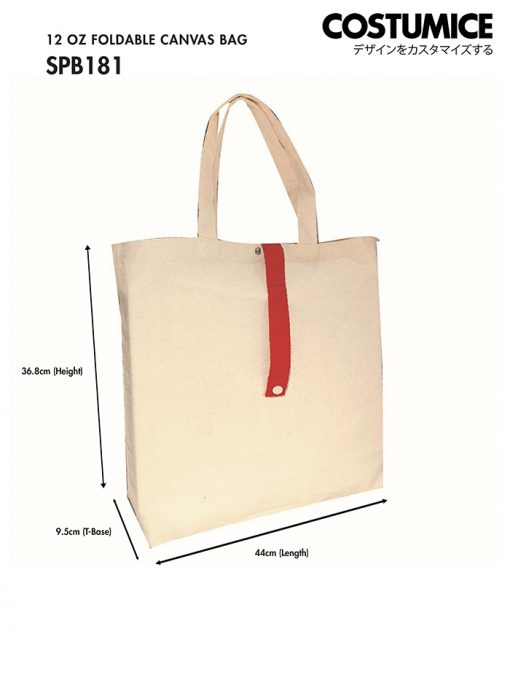 Spb181 12 Oz Foldable Canvas Bag Size Information Lr