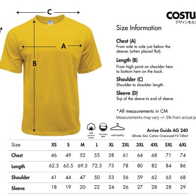 Arrive-Guide-Ag240-Ultimate-Siro-Cotton-Oversized-Fit-T-Shirt-240Gsm-2024-Size-Information-X-Costumice-Design