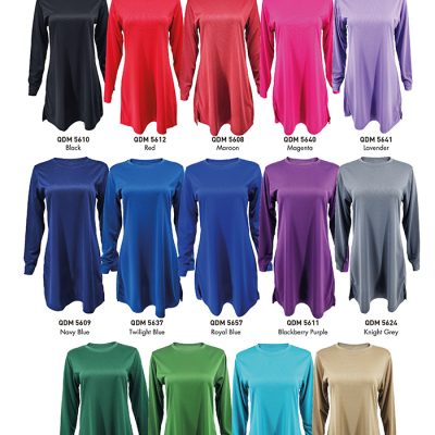 Rightway Qdm56 Basic Quick Dry Muslimah T-Shirt 2024 2025 Color Options X Costumice Design