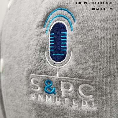 Fast Embroidery Service Singapore Costumice Design Full Populated Logo 10Cm 3