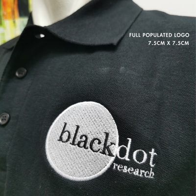 Fast Embroidery Service Singapore Costumice Design Full Populated Logo 7.5Cm 2