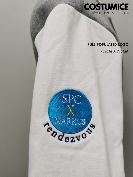 Fast Embroidery Service Singapore Costumice Design Full Populated Logo 7.5Cm 3