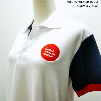 Fast Embroidery Service Singapore Costumice Design Full Populated Logo 7.5Cm