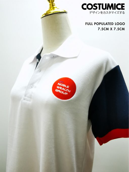 Fast Embroidery Service Singapore Costumice Design Full Populated Logo 7.5Cm