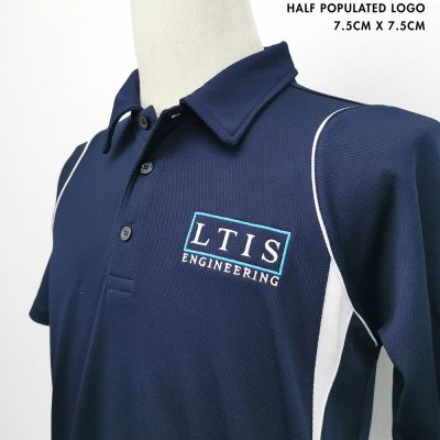 Fast Embroidery Service Singapore Costumice Design Half Populated Logo 7.5Cm