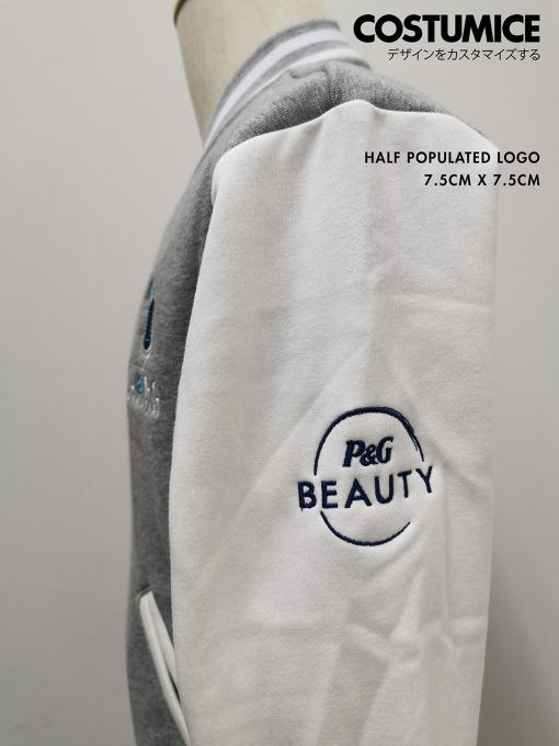 Fast Embroidery Service Singapore Costumice Design Half Populated Logo 7.5Cm 2