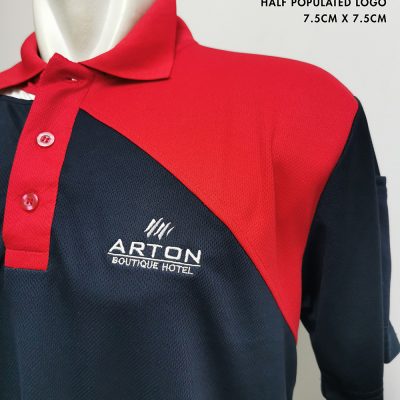 Fast Embroidery Service Singapore Costumice Design Half Populated Logo 7.5Cm 5