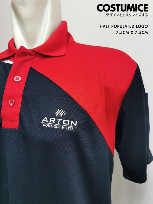 Fast Embroidery Service Singapore Costumice Design Half Populated Logo 7.5Cm 5